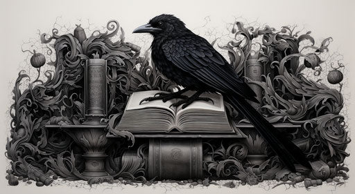 Vampire raven with crow print