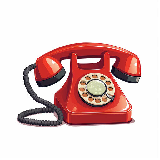 Phone clipart in Minimalist style, on white background