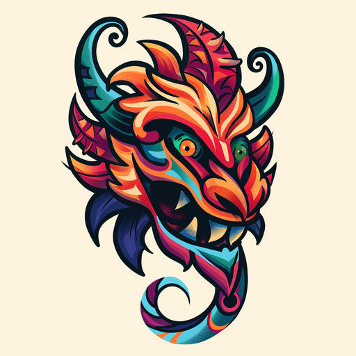 Vibrant sketch of a hakuna matata symbol with bold colors