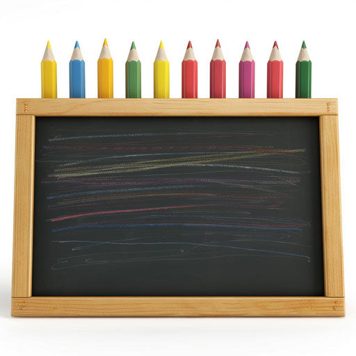 Photo realistic blackboard clipart on flat white background