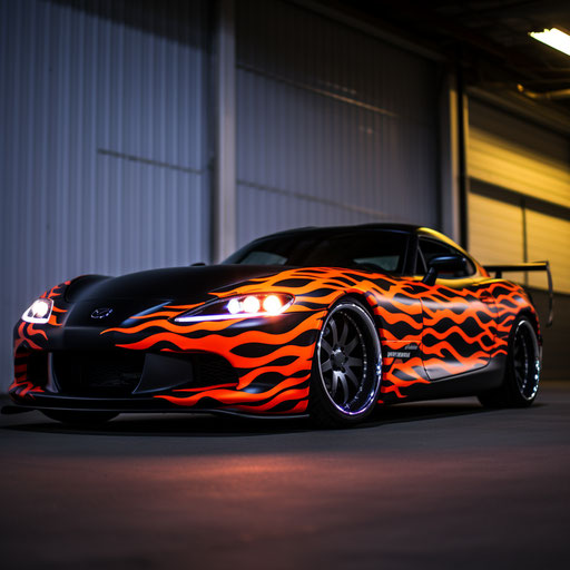 Flame decals for Mark 4 Supra
