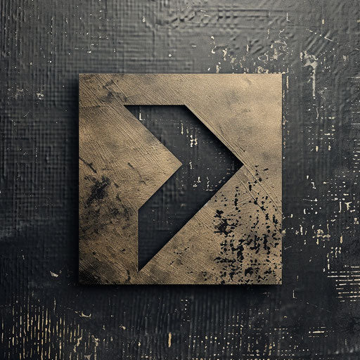 Sophisticated print logo with textured background, muted palette