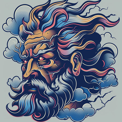 Zeus in a storm cloud