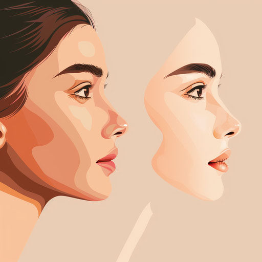 Two cliparts with a flat random background and minimalist design