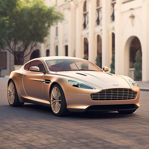 Luxury car in champagne color