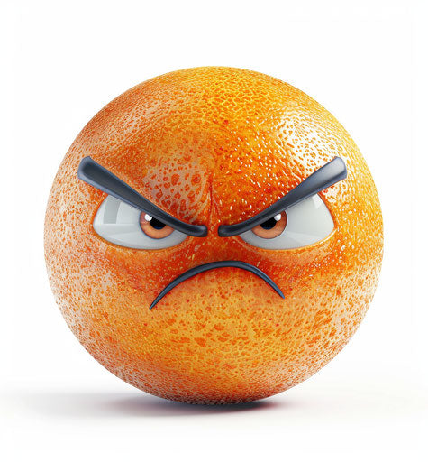 Angry emotion isolated on white background, salvagepunk style