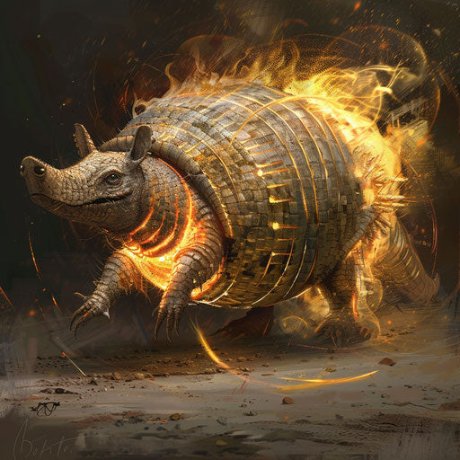 The magical armadillo with elemental powers