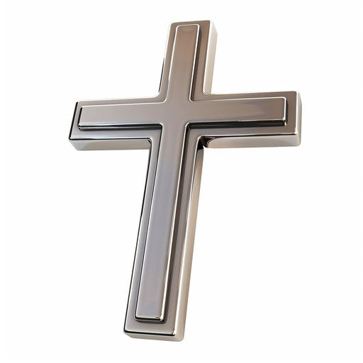 Clip art cross on flat white background