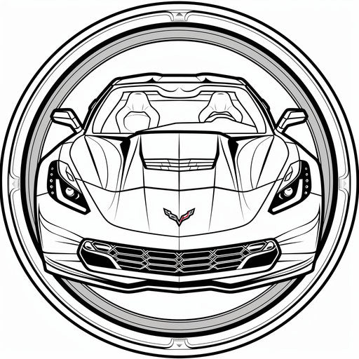 Corvette logo with decorative elements