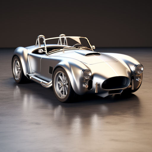 Silver ac Shelby Cobra car