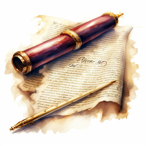 Constitution clipart in the style of Oil painting, on a white background