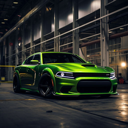bright green sports car