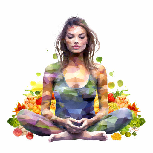 Wellness clipart in the style of Oil painting, on a white background