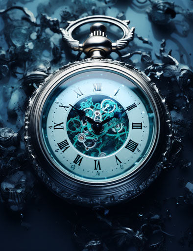 A photo of a clock in nightcore style