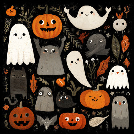 Cute and Spooky Halloween Illustrations Collection
