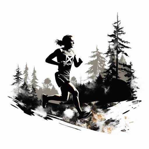 Cross country clipart in the style of Chiaroscuro Art