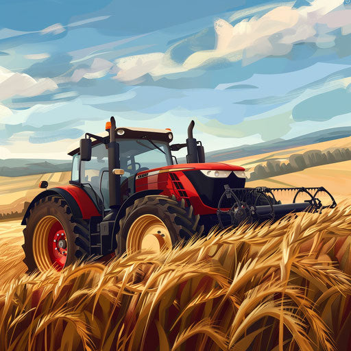 Agriculture clipart with flat random background and glossy finish