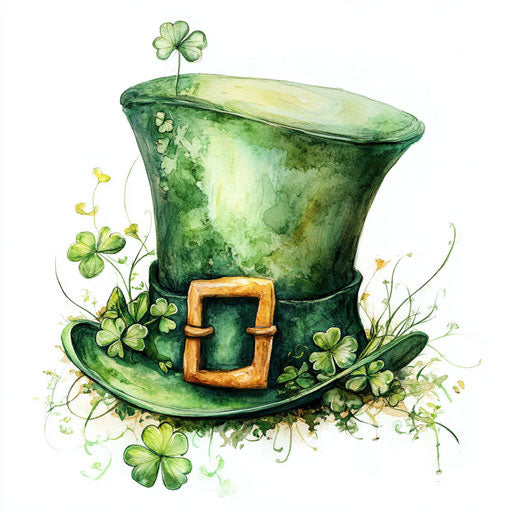 Watercolor St. Patrick's Day hat