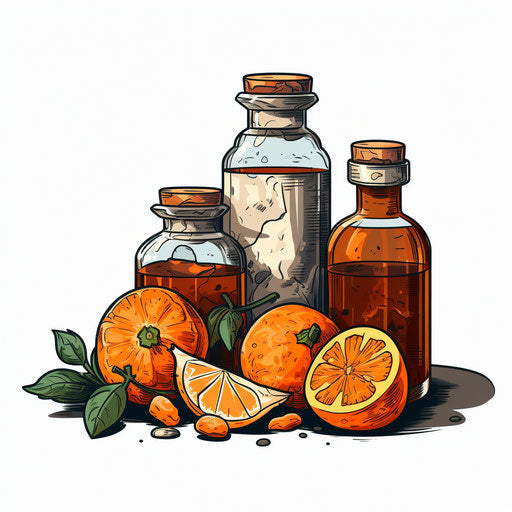Chiaroscuro style medicine clipart on white background
