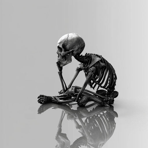 Photo-realistic death clipart on flat white background