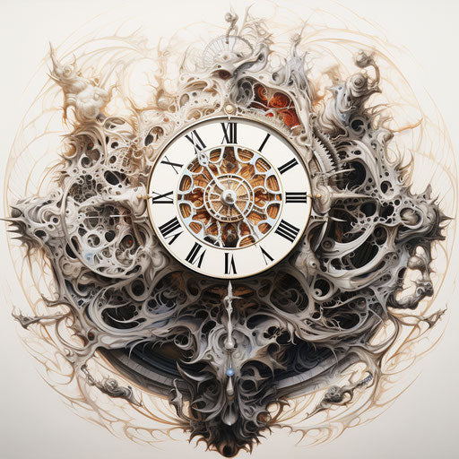 Backlit clock with spiritual symbolism