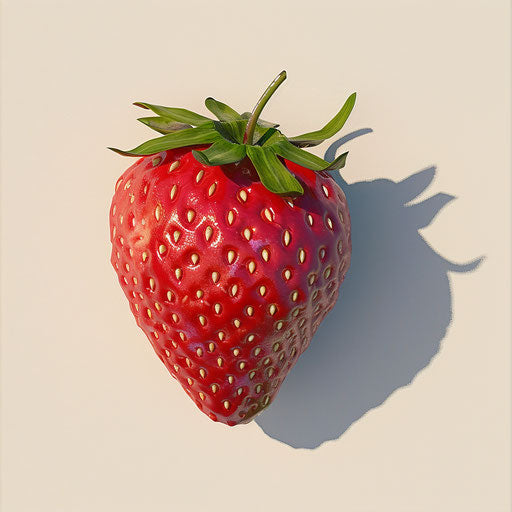 Realistic strawberry clipart on white background