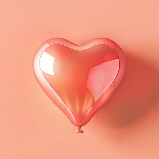 Realistic love illustration on pastel peach background