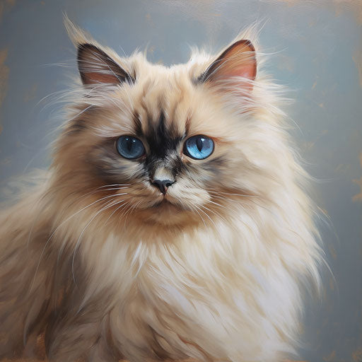 Himalayan cat oil painting