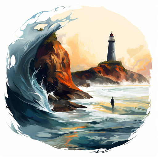 Cape clipart in the style of Oil painting, on a white background