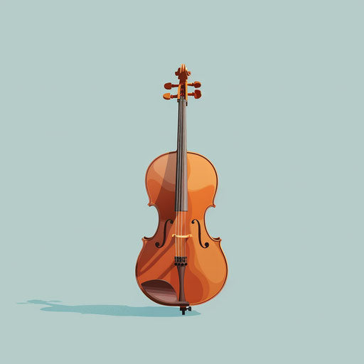 Cello clipart with flat random background