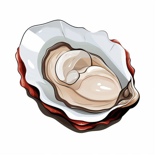 Minimalist style illustration of a shell on white background