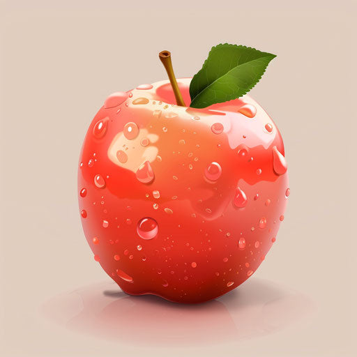 Photo-realistic clipart with flat random background and glossy finish