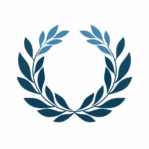 Professional digital marketing logo with laurel wreath