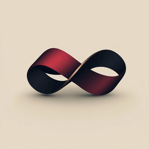 Inspiring 3D logo design featuring a minimalist twisted ribbon