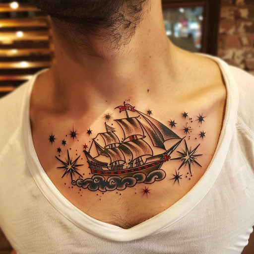 Collarbone Tattoo Detailed Tattoo Designs