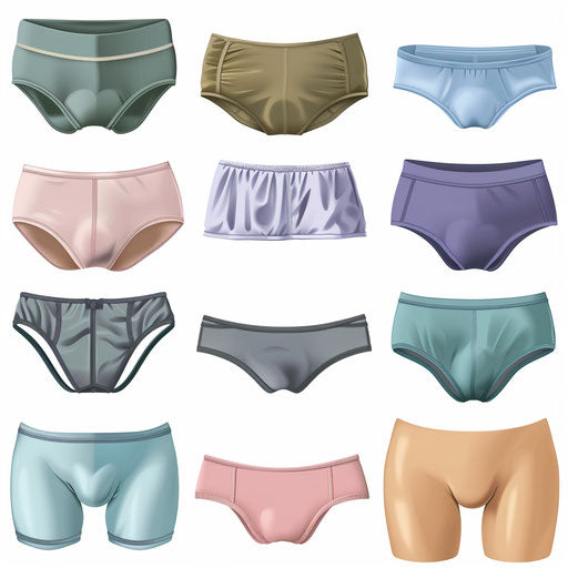 Photo-realistic underwear clipart on white background