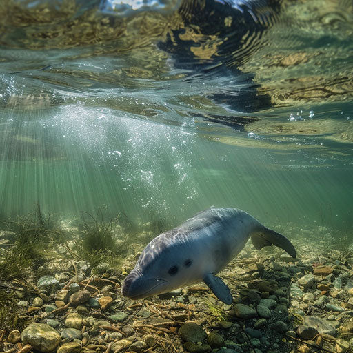 The finless porpoise of the Yangtze in its natural environment