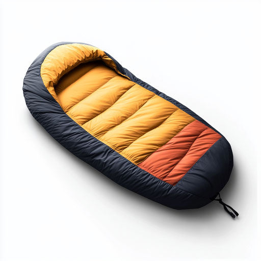 3D Sleeping Bag on flat white background, isolated clipart