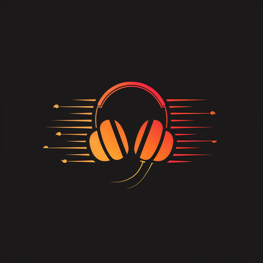 Dynamic music logo with high contrast and powerful design