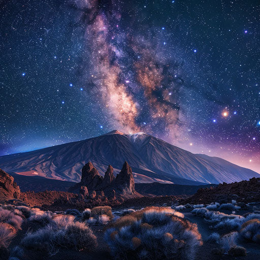 Stunning night sky of the Canary Islands with the Milky Way