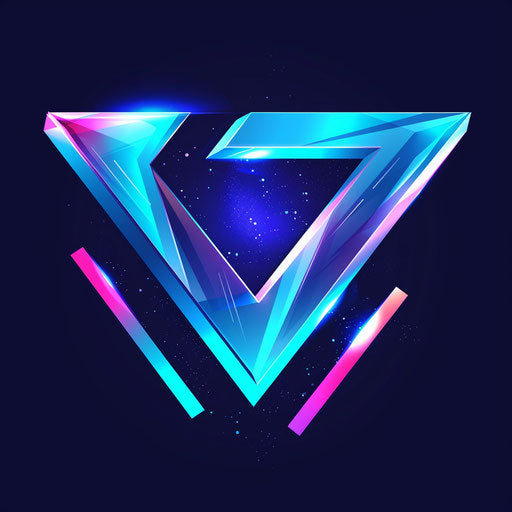 Top logo design with digital elements and bright blue colors, showcasing a futuristic font