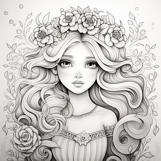 Princesses coloring pages, princess