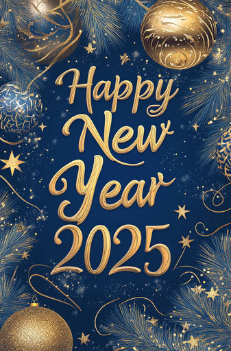 Cheerful Happy New Year 2025 Photos Holiday Designs