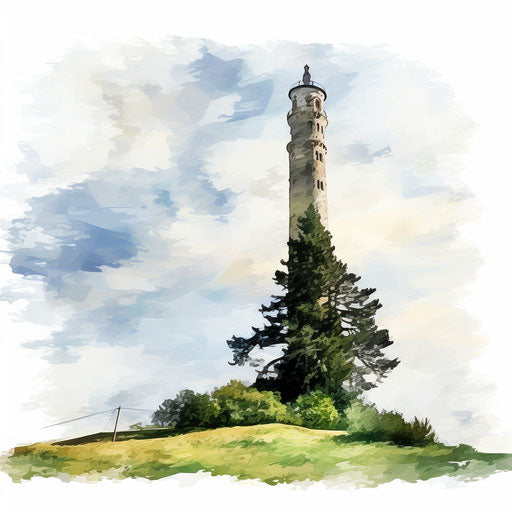 Clipart drawing in Oil painting style on white background