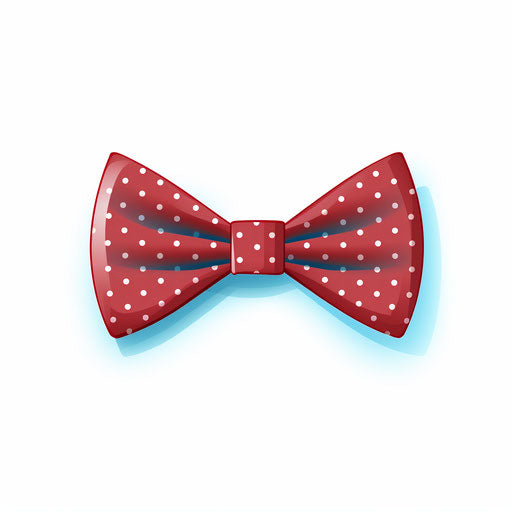 Minimalist bow tie clipart on white background