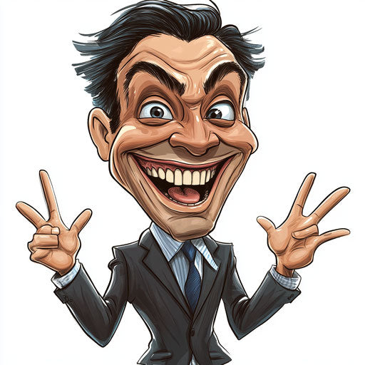 Humorous caricature of a business caricature clipart