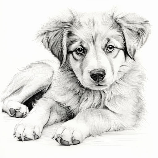 Captivating dog coloring pages drawing