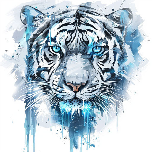 Ice-themed tattoo sketch in flat style