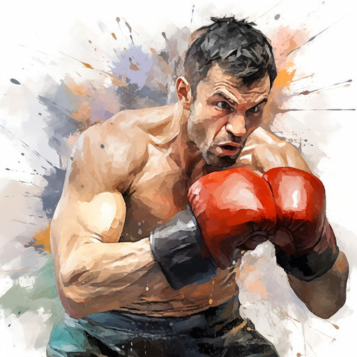 Oil painting style clipart of punch on white background