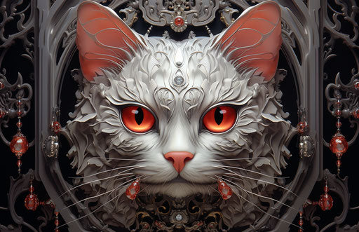 Cat in the living room looking at the camera